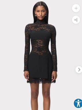 Herve Leger Black Lace Dress